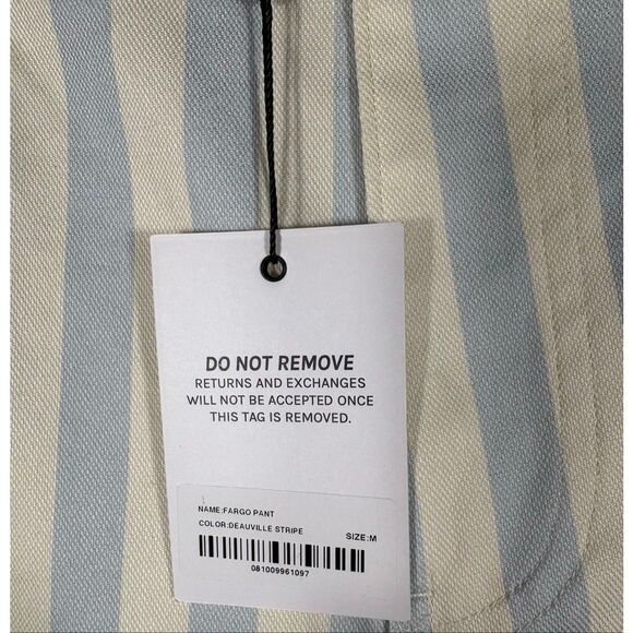 Miaou striped 5 pocket fargo pants size M - Picture 12 of 12